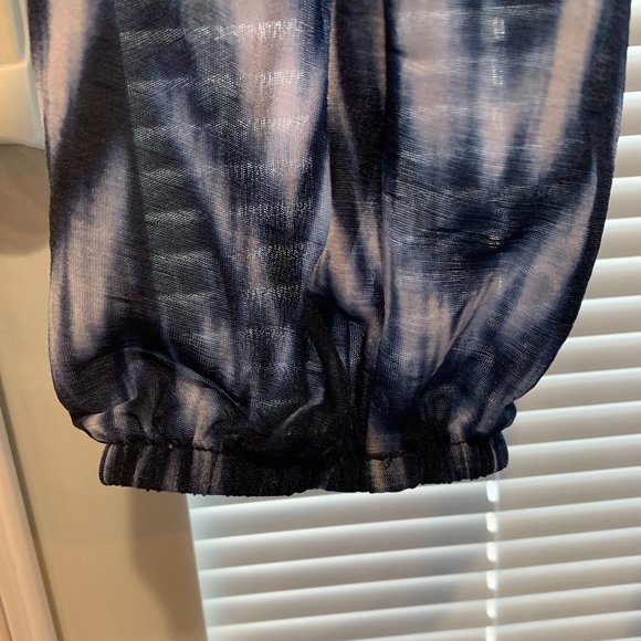 EUC INC International Concepts Woman's Blouse Navy Blue/White Sz PP Long Sleeve - Picture 4 of 14